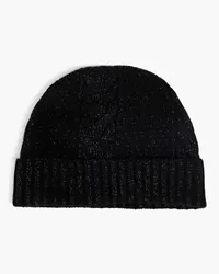 N.Peal Metallic cashmere-blend beanie - Black Black