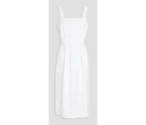 Cotton-blend jacquard dress - White