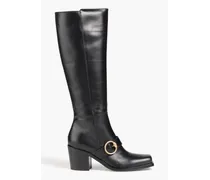 Wayne leather knee boots - Black