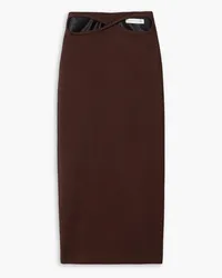 Christopher Esber Infinity cutout woven maxi skirt - Brown Brown