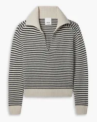 ALLUDE Striped wool and cashmere-blend sweater - Blue Blue