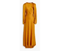 Washed-silk maxi dress - Yellow