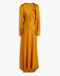 Roksanda Ilincic Washed-silk maxi dress - Yellow Yellow