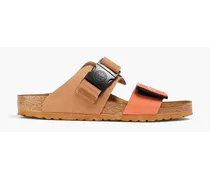 Rotterdam rubber and suede sandals - Brown