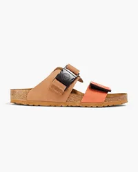 Birkenstock Rotterdam rubber and suede sandals - Brown Brown