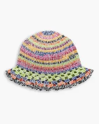 ARG Crocheted cotton bucket hat - Green Green