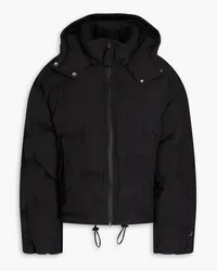 Ganni Quilted shell hooded jacket - Black Black