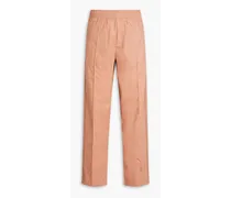 Cotton-blend drawstring pants - Pink