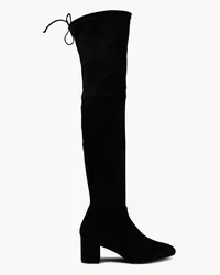 Stuart Weitzman Genna stretch-suede over-the-knee boots - Black Black