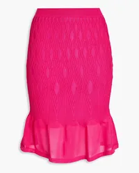 Diane von Furstenberg Ava fluted knitted skirt - Pink Pink