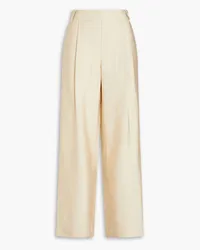 Vince Pleated twill wide-leg pants - White White