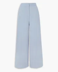 KHAITE Strannly wool-blend wide-leg pants - Blue Blue