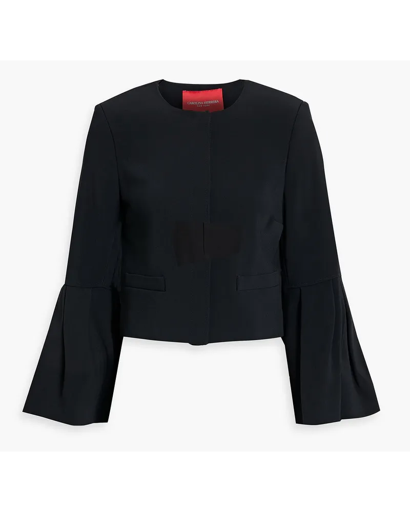 Carolina Herrera New York Cropped crepe jacket - Black Black