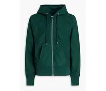 French cotton-terry hooded jacket - Green