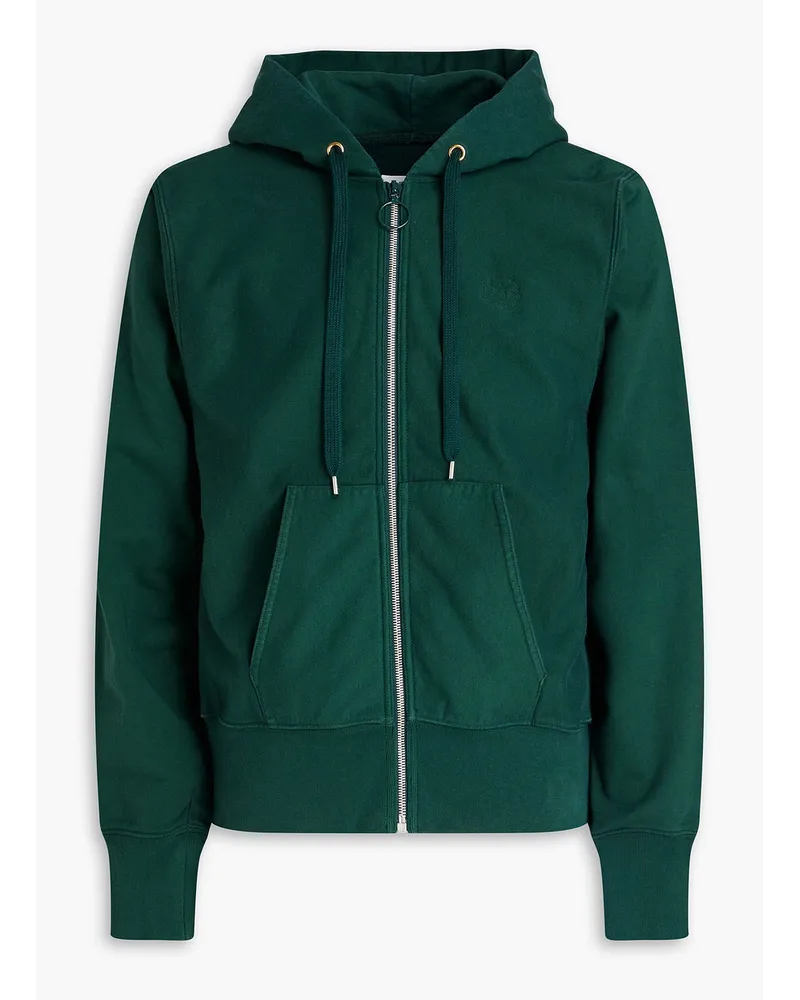 Maison Margiela French cotton-terry hooded jacket - Green Green