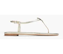 Capri metallic leather sandals - Metallic