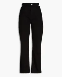 Frame Denim Le High cutout high-rise tapered jeans - Black Black