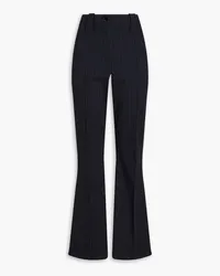 Ganni Pinstriped twill bootcut pants - Blue Blue