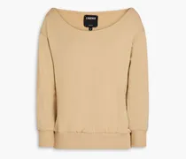 Stretch cotton and modal-blend sweatshirt - Brown