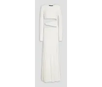 Cutout crepe maxi dress - White