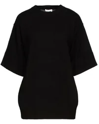 See by Chloé Cutout ribbed wool-blend top - Black Black