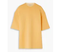 Oversized cutout knitted T-shirt - Yellow