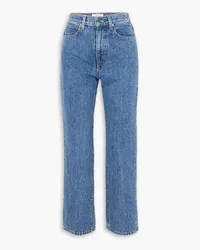 SLVRLAKE London cropped high-rise straight-leg jeans - Blue Blue