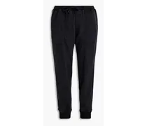 Balto stretch Lyocell and cotton-blend twill track pants - Black