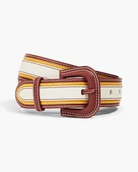 Zimmermann Color-block leather belt - Burgundy Burgundy