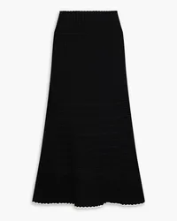 Victoria Beckham Flared stretch-knit midi skirt - Black Black