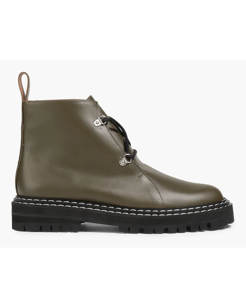 ATP Atelier Cozzana leather ankle boots - Green Green