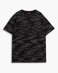 Missoni Crochet-knit cotton-blend T-shirt - Black Black