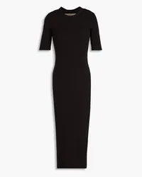 Enza Costa Slub stretch-cotton jersey midi dress - Black Black