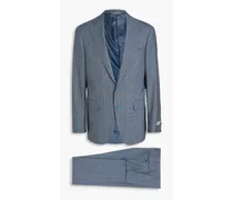 Checked wool suit - Gray