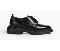 Glossed-leather brogues - Black