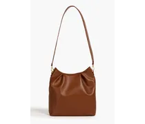 Dimple leather bucket bag - Brown