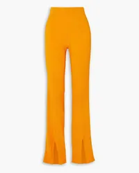 Nanushka Lette ribbed-knit flared pants - Orange Orange