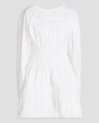 Holzweiler Liebe gathered cotton-poplin mini dress - White White