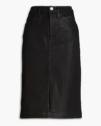 Frame Denim Coated denim skirt - Black Black