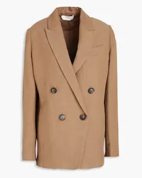 Vince Double-breasted faille blazer - Neutral Neutral