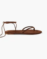 Porte & Paire Suede sandals - Brown Brown