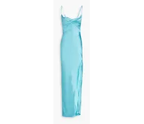 Ariah Cowl draped satin maxi dress - Blue