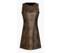 Metallic brocade mini dress - Metallic