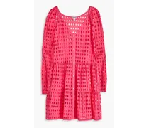 The Evan broderie anglaise cotton mini dress - Pink