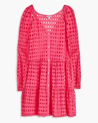 Solid and Striped The Evan broderie anglaise cotton mini dress - Pink Pink