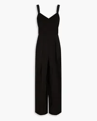 LVIR Pleated crepe wide-leg jumpsuit - Black Black