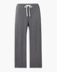 James Perse Cropped cotton-jersey sweatpants - Gray Gray