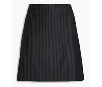 Striped wool mini skirt - Black
