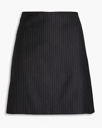 Theory Striped wool mini skirt - Black Black