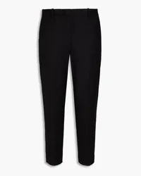 Theory Cropped wool-twill tapered pants - Black Black